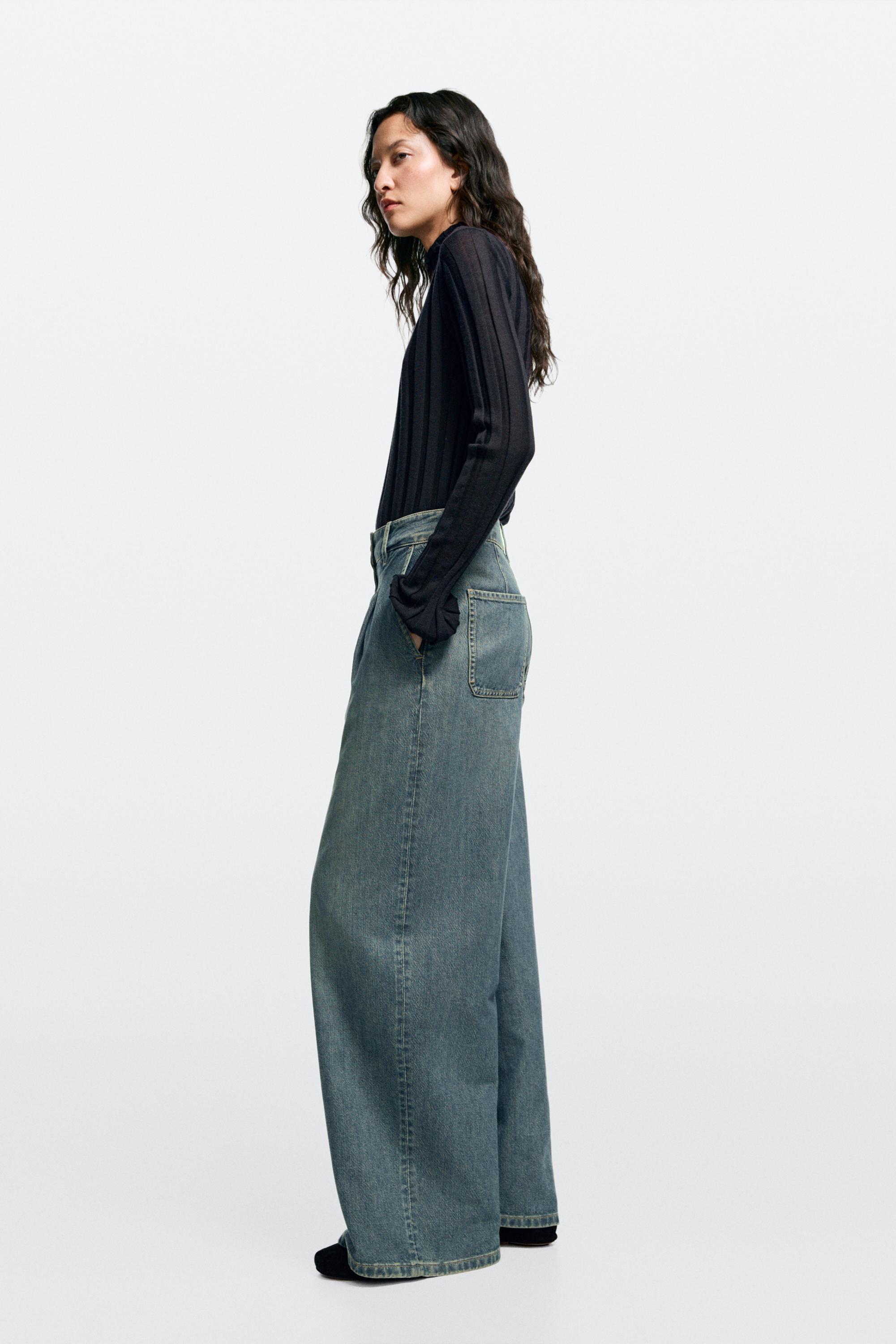 Jean wide leg taille haute