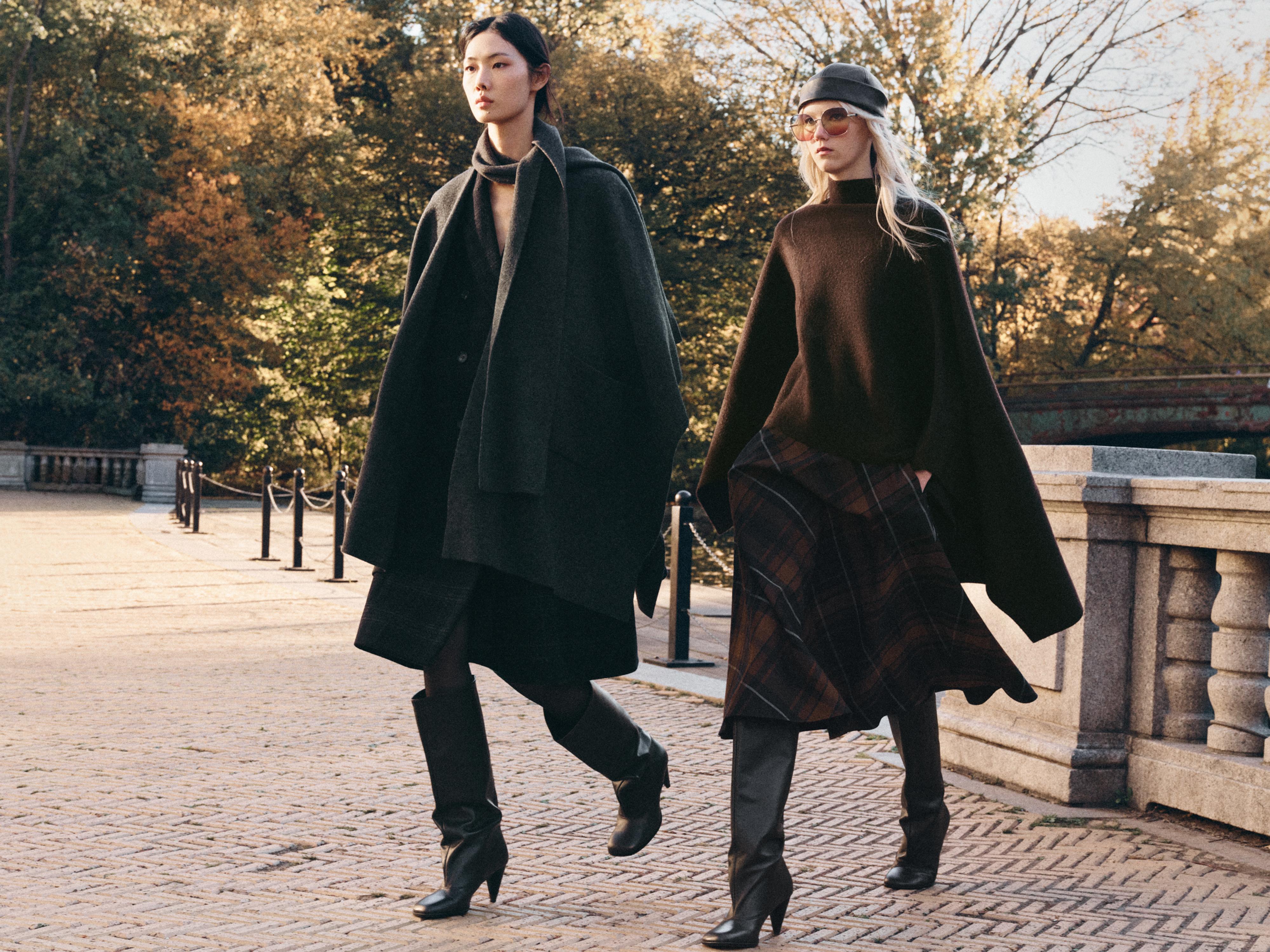 Knit Scarf Cape With Pockets by Zara