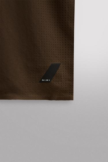 T-SHIRT STRUCTURE PERFORÉE - Marron de Zara - Image 8