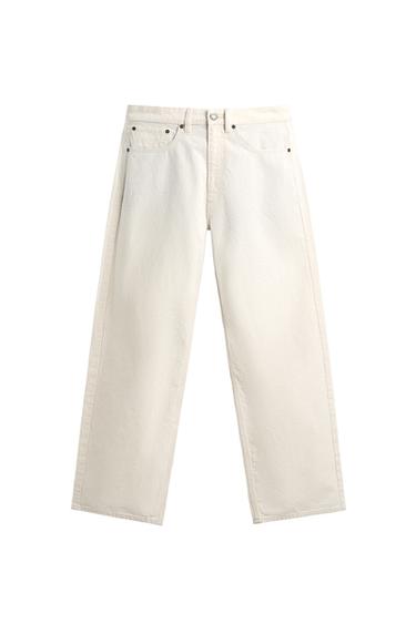 JEANS LOOSE FIT - Blanco roto de Zara