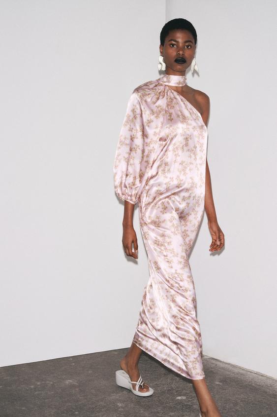 LIMITED EDITION シルク 100% アシンメトリーワンピース - 025 | ZARA  