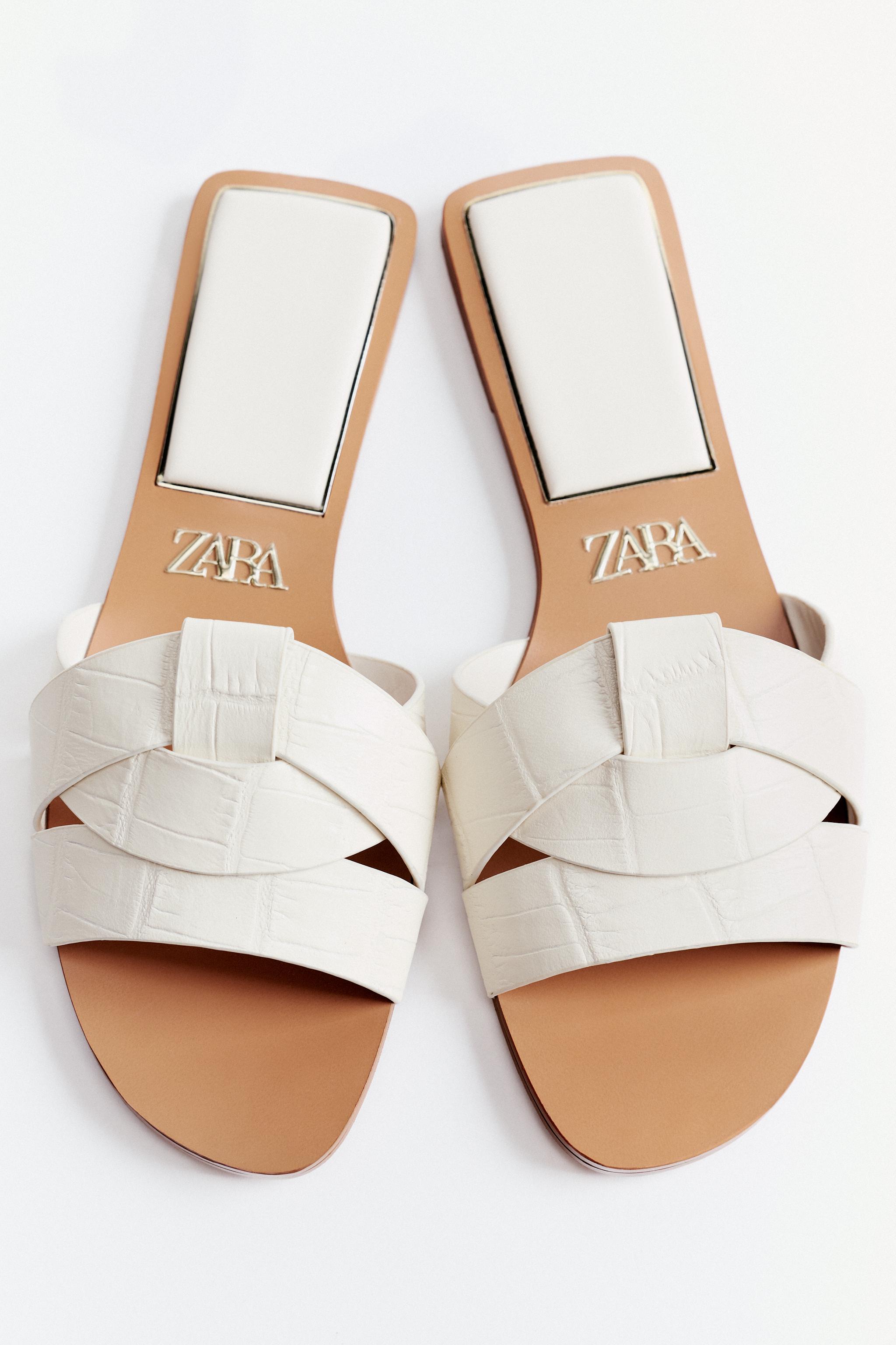 Sandales blanches pour femme ZARA France