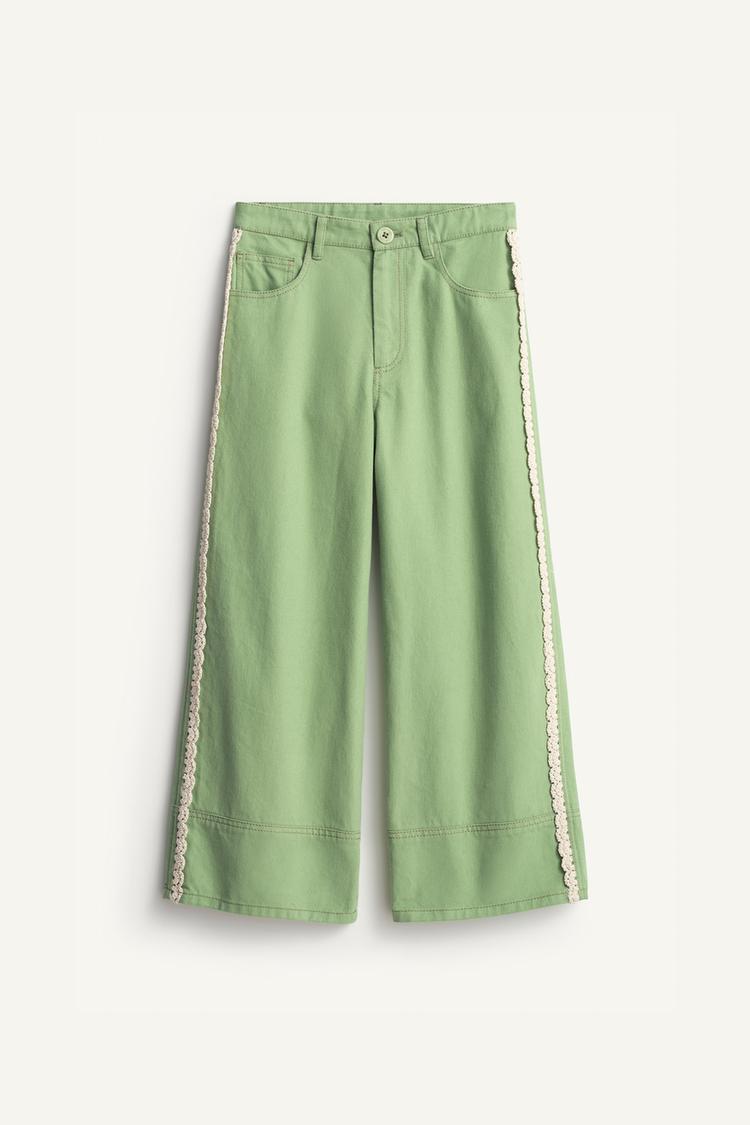 Pantalon wide leg crochet limited edition