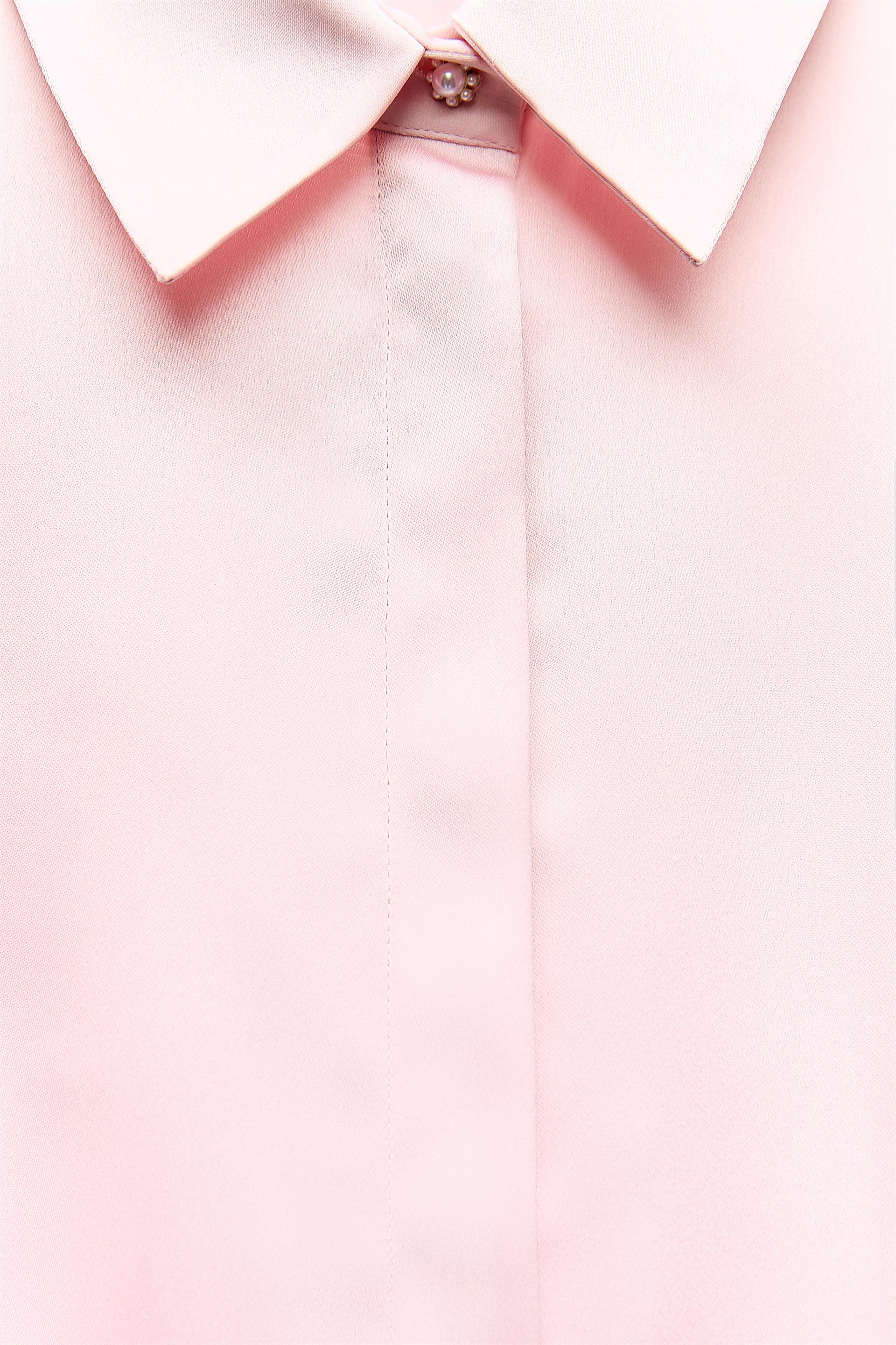 ZARA. Blusa satinada rosa T.L – Hibuy market