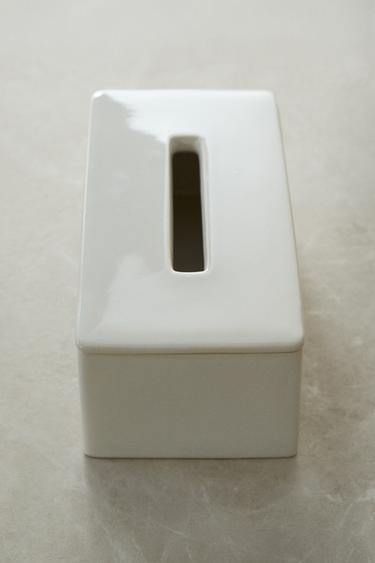 BOÎTE À MOUCHOIRS CÉRAMIQUE BLANCHE - Écru de Zara - Image 4