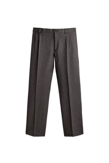 HABITBUKSER I 100% ULD MANTECO® - lys grå fra Zara