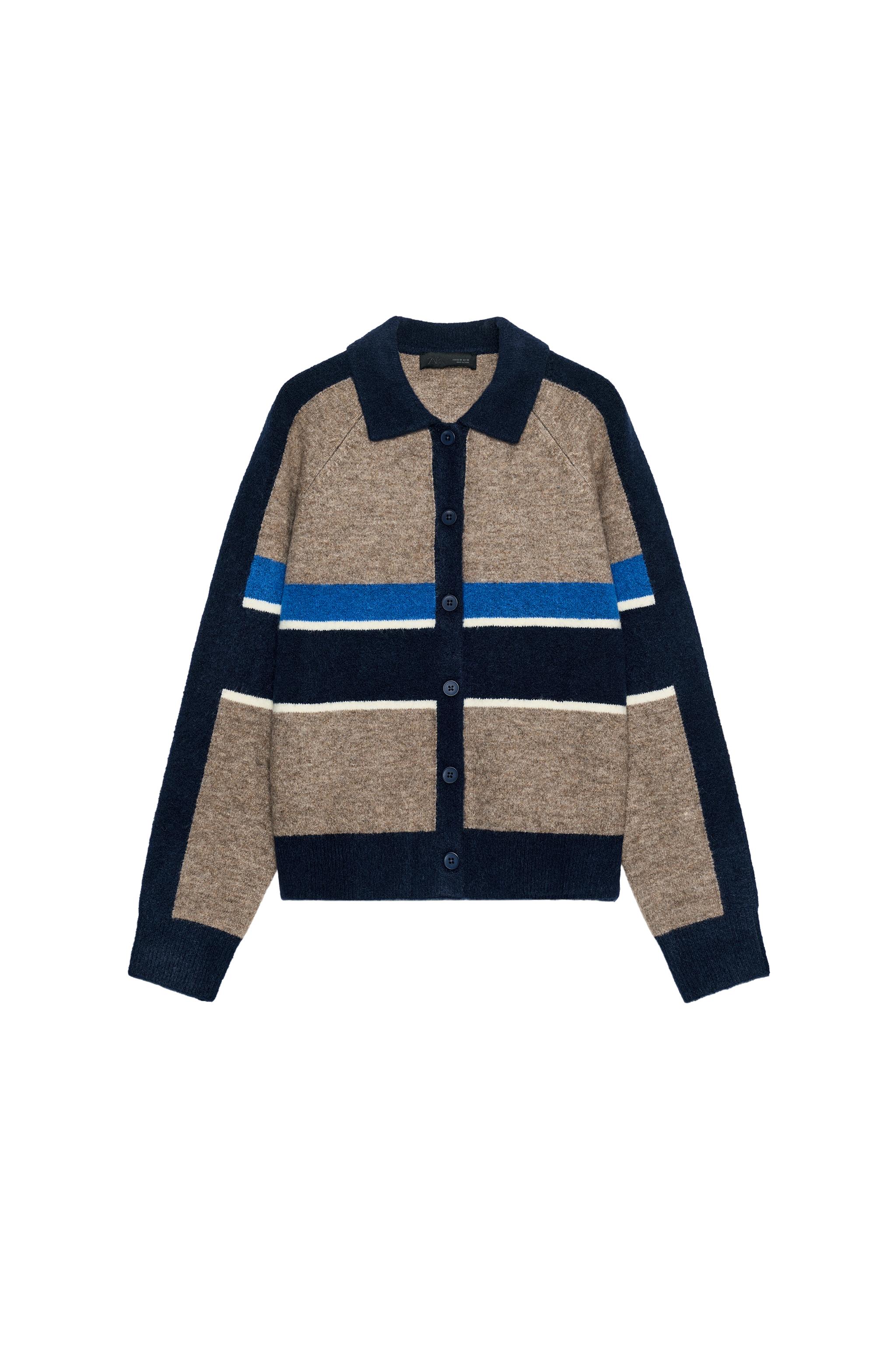 CHAQUETA POLO PUNTO RAYAS