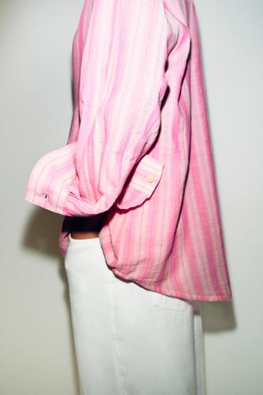 CHEMISE VOLUME À RAYURES - Rayures de Zara - Image 4