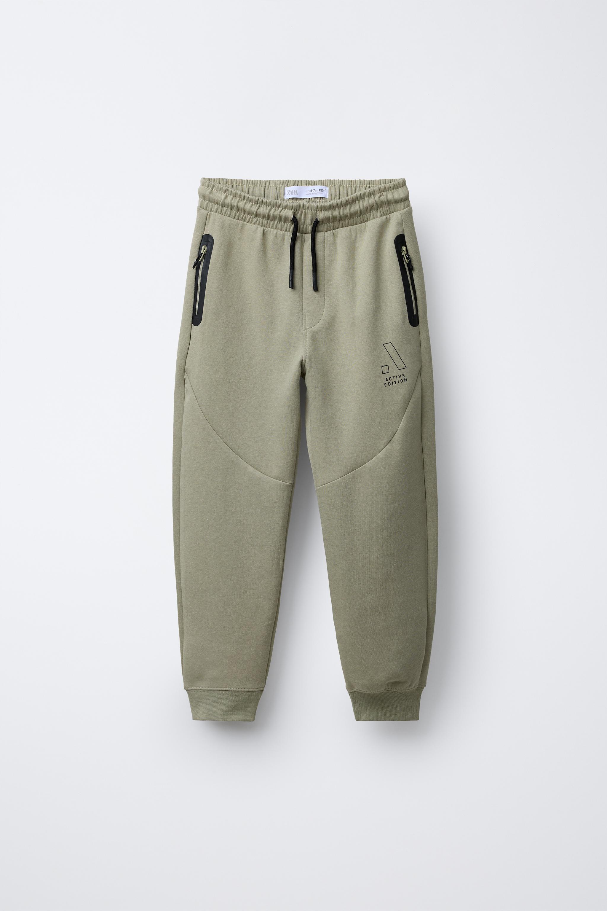 SPORTY JOGGER PANTS - Gray green | ZARA United States
