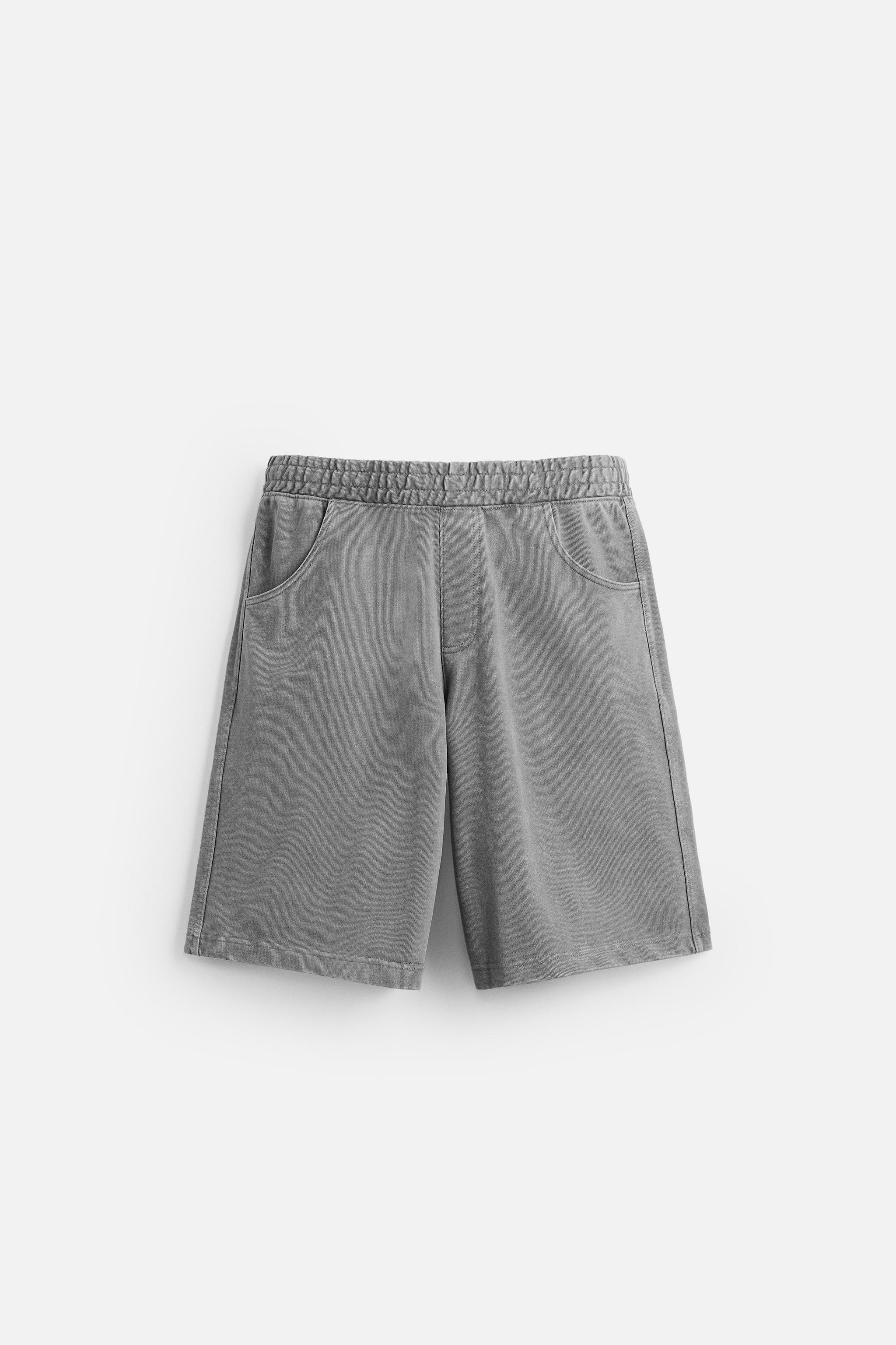 BAGGY FIT JOGGER SHORTS - Light gray | ZARA Canada
