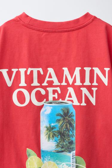 PRINTED T-SHIRT - Red by Zara - Image 3