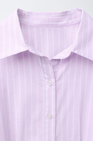 STRIPED SHIRT DRESS - Mauve by Zara - Image 2