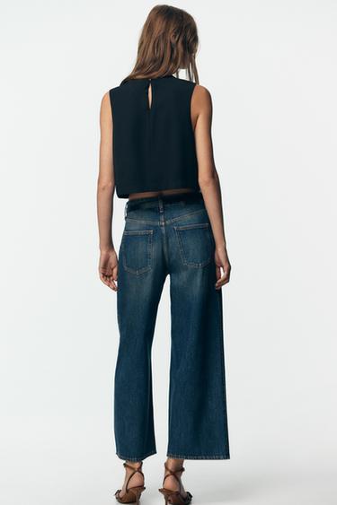 JEAN Z1975 CULOTTE TAILLE HAUTE CEINTURE - Bleu de Zara - Image 6