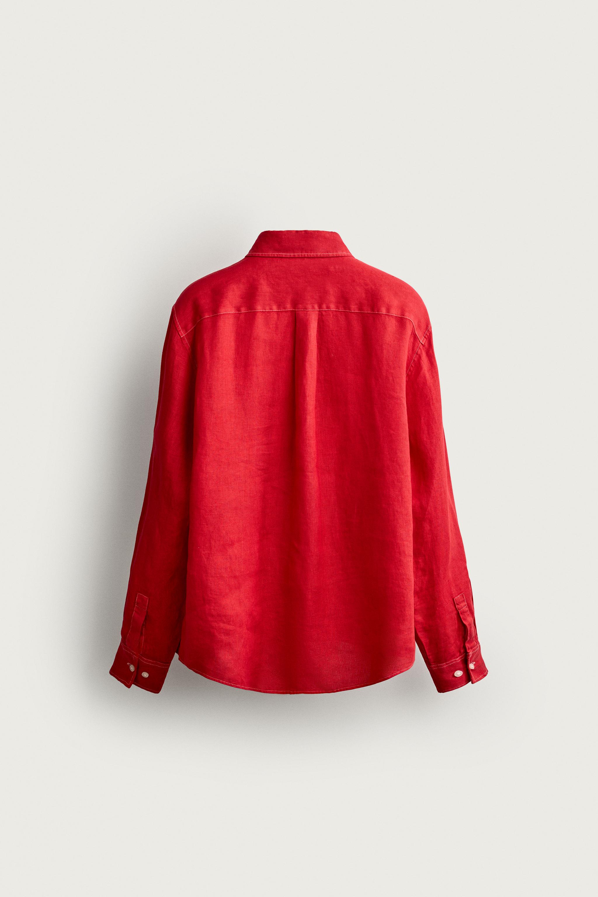 SURCHEMISE REGULAR FIT 100% LIN