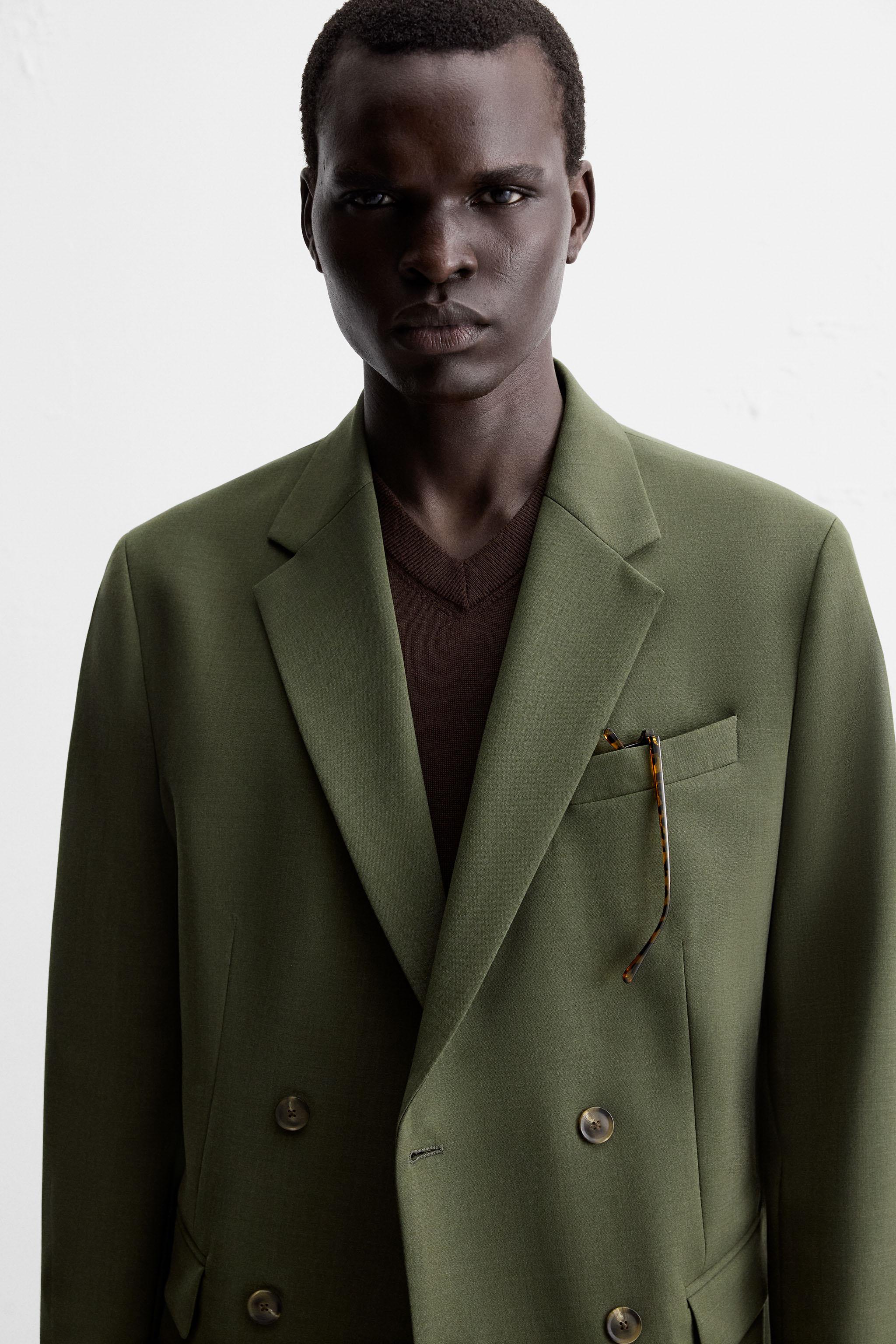 WOOL DOUBLE BREASTED SUIT BLAZER