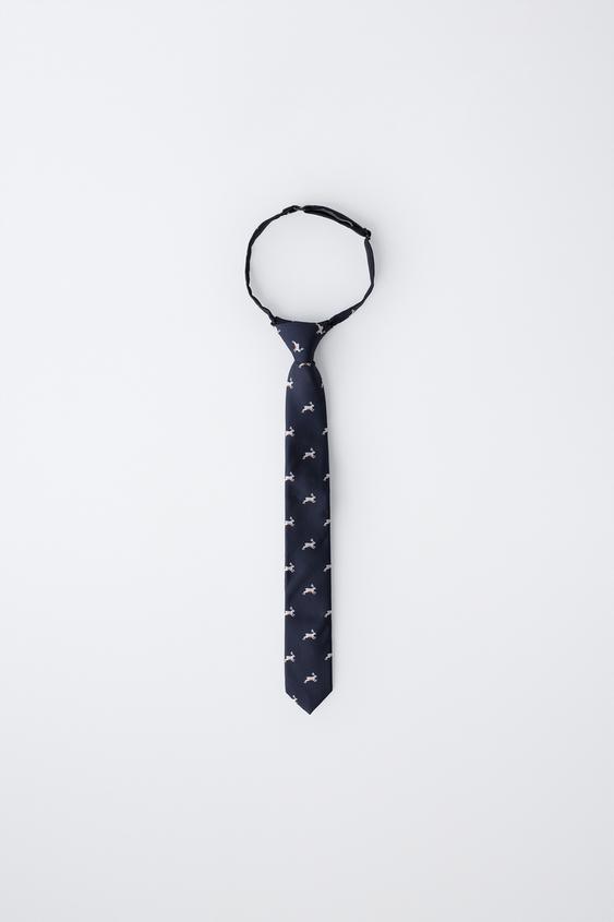 CORBATA ESTAMPADO ANIMALES - Azul de Zara - Imagen 0