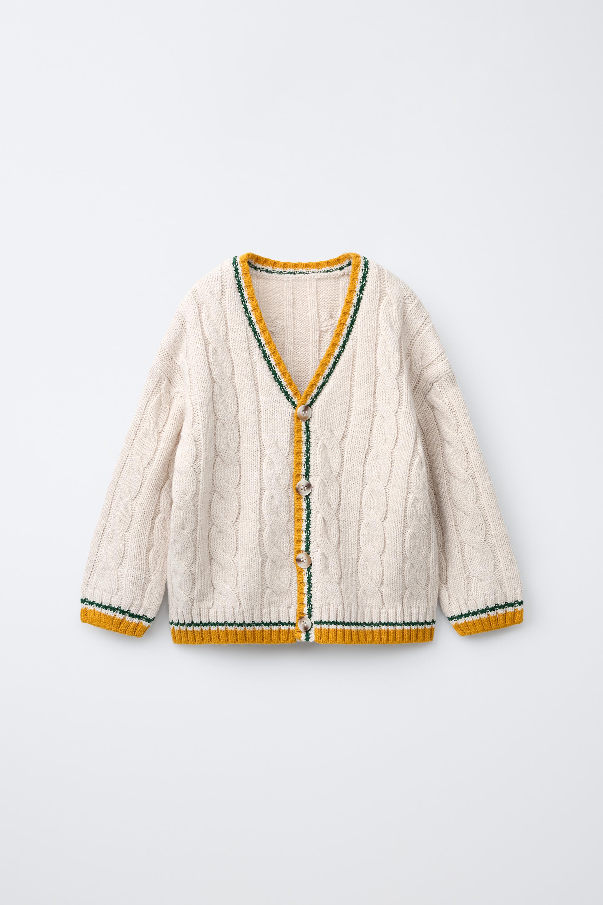 CARDIGAN CABLE-KNIT VARSITY