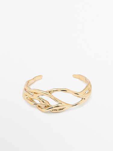 Zara Abstract metal bracelet - Golden