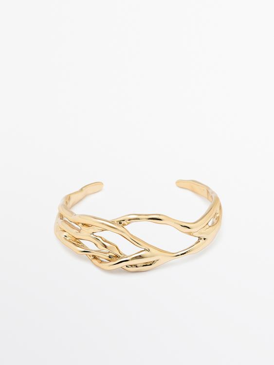 Abstract metal bracelet