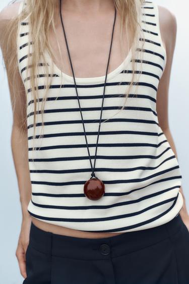 STRIPED KNIT TOP - striped by Zara - Image 4