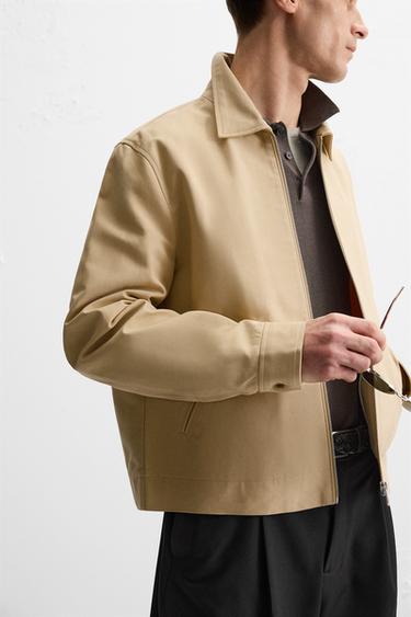 JACKET WITH BOUND SEAMS - Mid-camel by Zara - Image 5