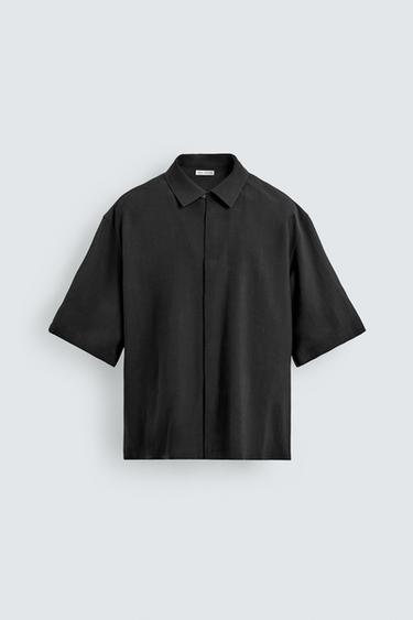 CAMISA FLUIDA RELAXED FIT - Negro de Zara