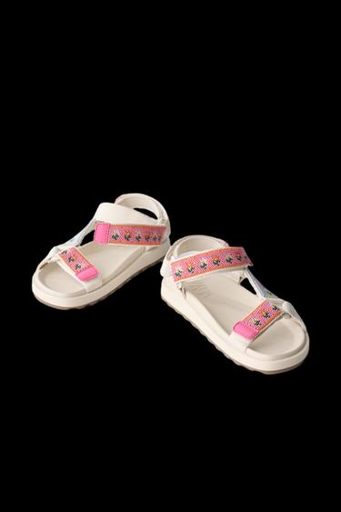SANDALIA TÉCNICA BEADS - Blanco Crudo de Zara