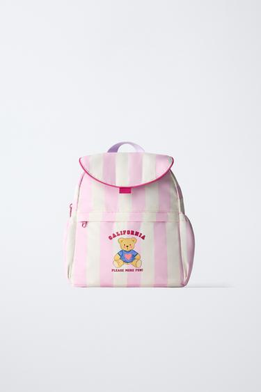 STRIPED BACKPACK - Pink by Zara
