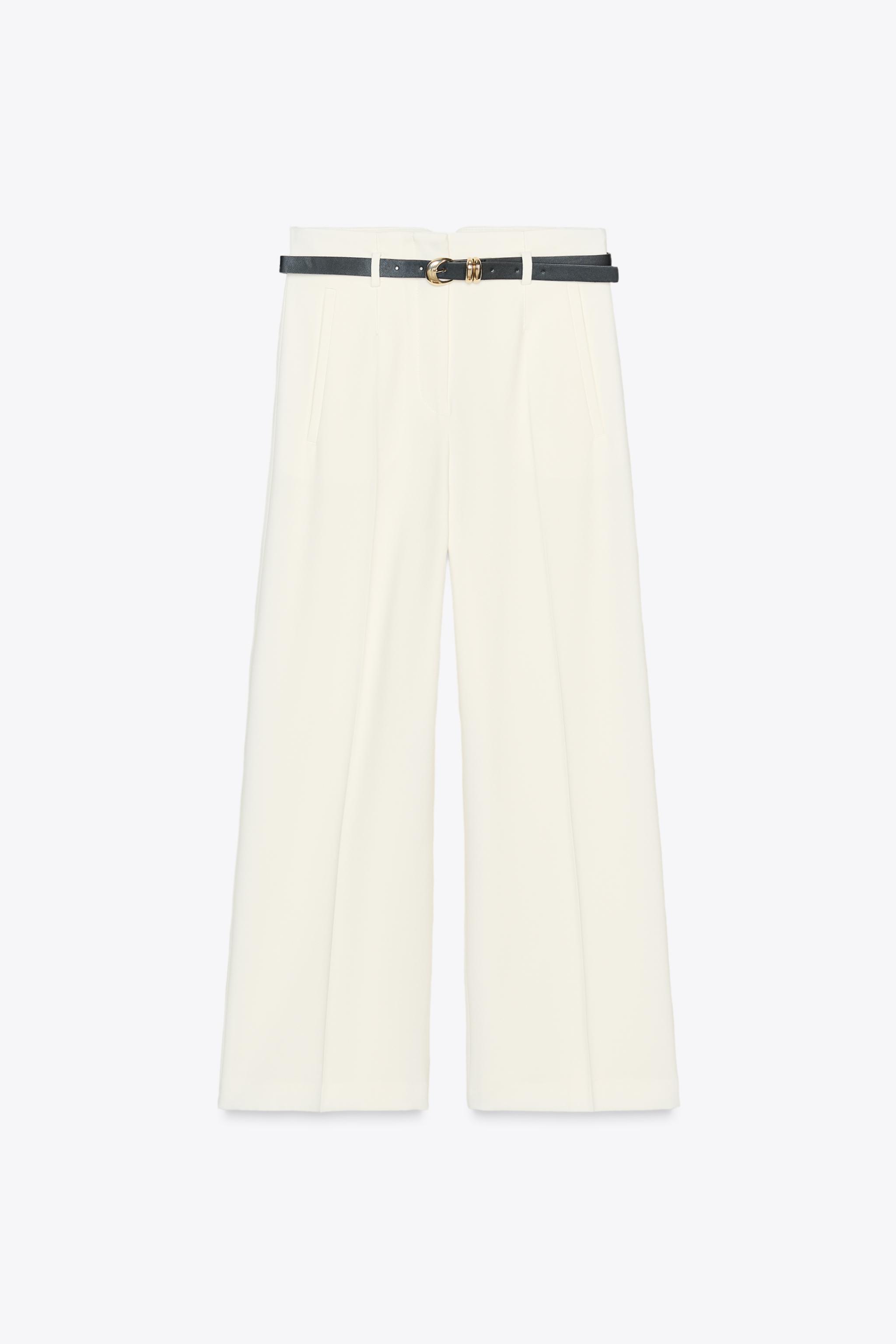 ベルト付きキュロットパンツ - エクリュ | ZARA Japan / 日本