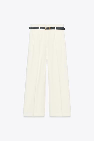 BELTED CULOTTES - Ecru by Zara - Image 0