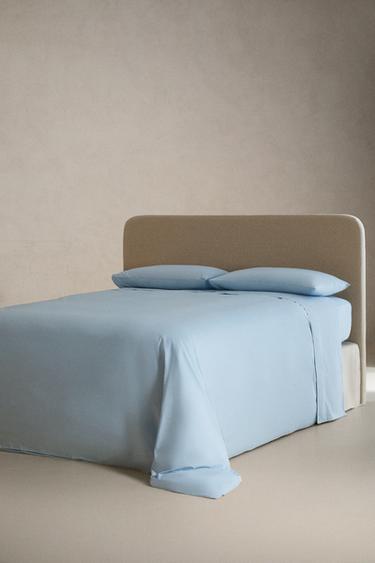 DRAP-HOUSSE PERCALE DE COTON | 30 CM DE HAUT (200 FILS) - Bleu clair de Zara - Image 1
