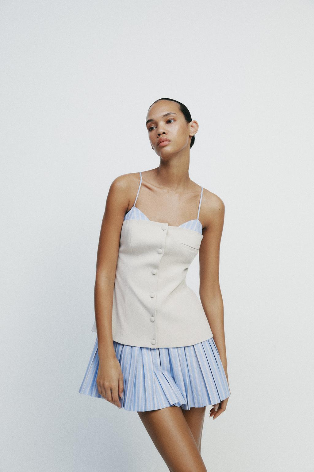 Thumbnail image for SHORT POPLIN CONTRAST DRESS