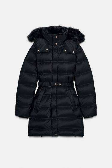 HOODED WATER-REPELLENT WINDPROOF PUFFER JACKET - Black by Zara - Image 0