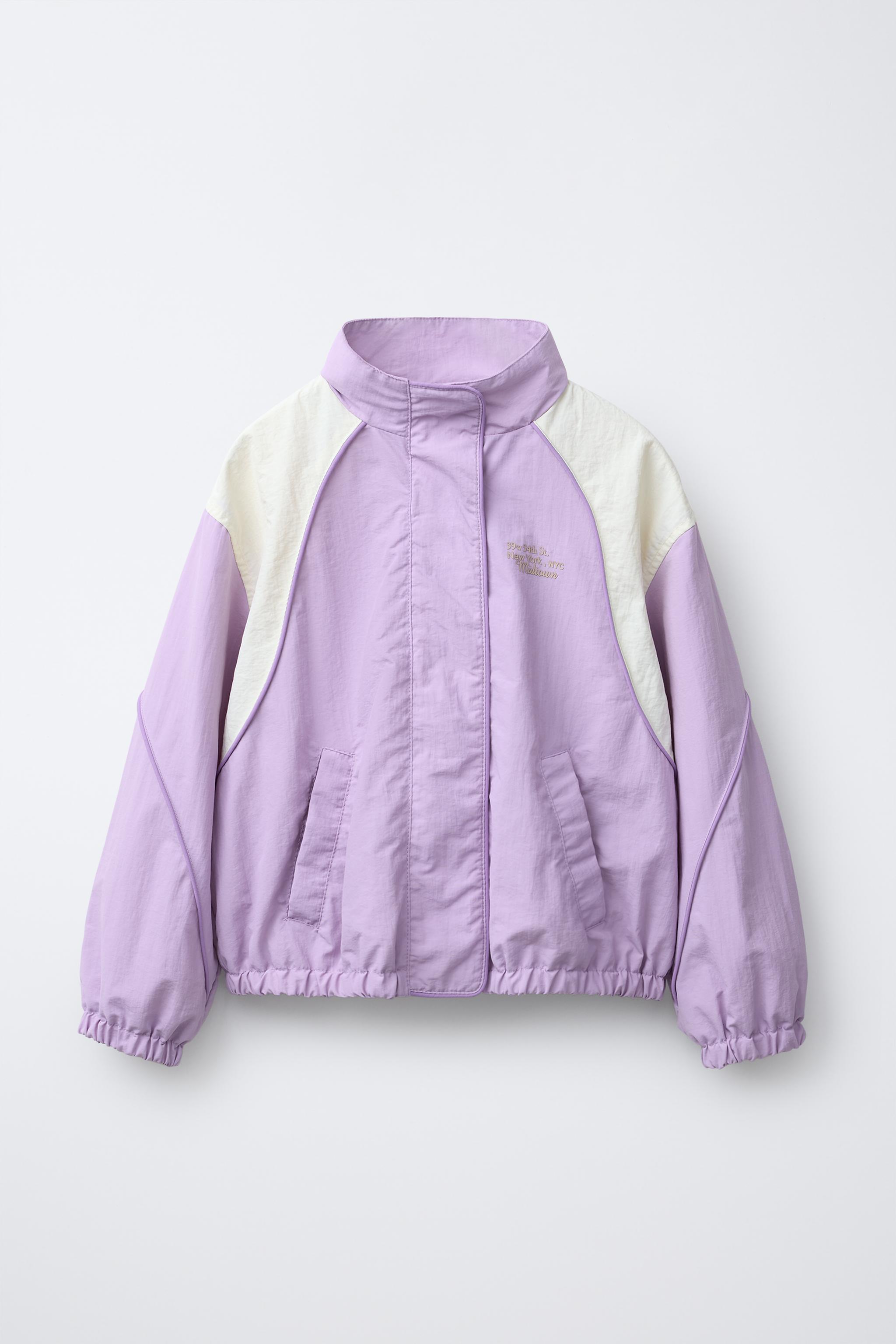 CONTRAST TRIM DETAIL RAINCOAT - Mauve | ZARA United States