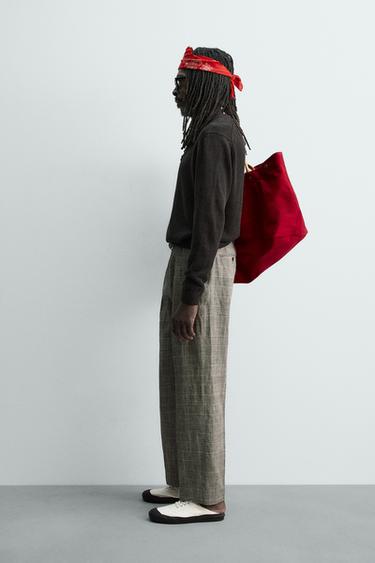 REGULAR FIT 100% LINEN JUMPER AARON LEVINE X ZARA - Chocolate by Zara - Image 3
