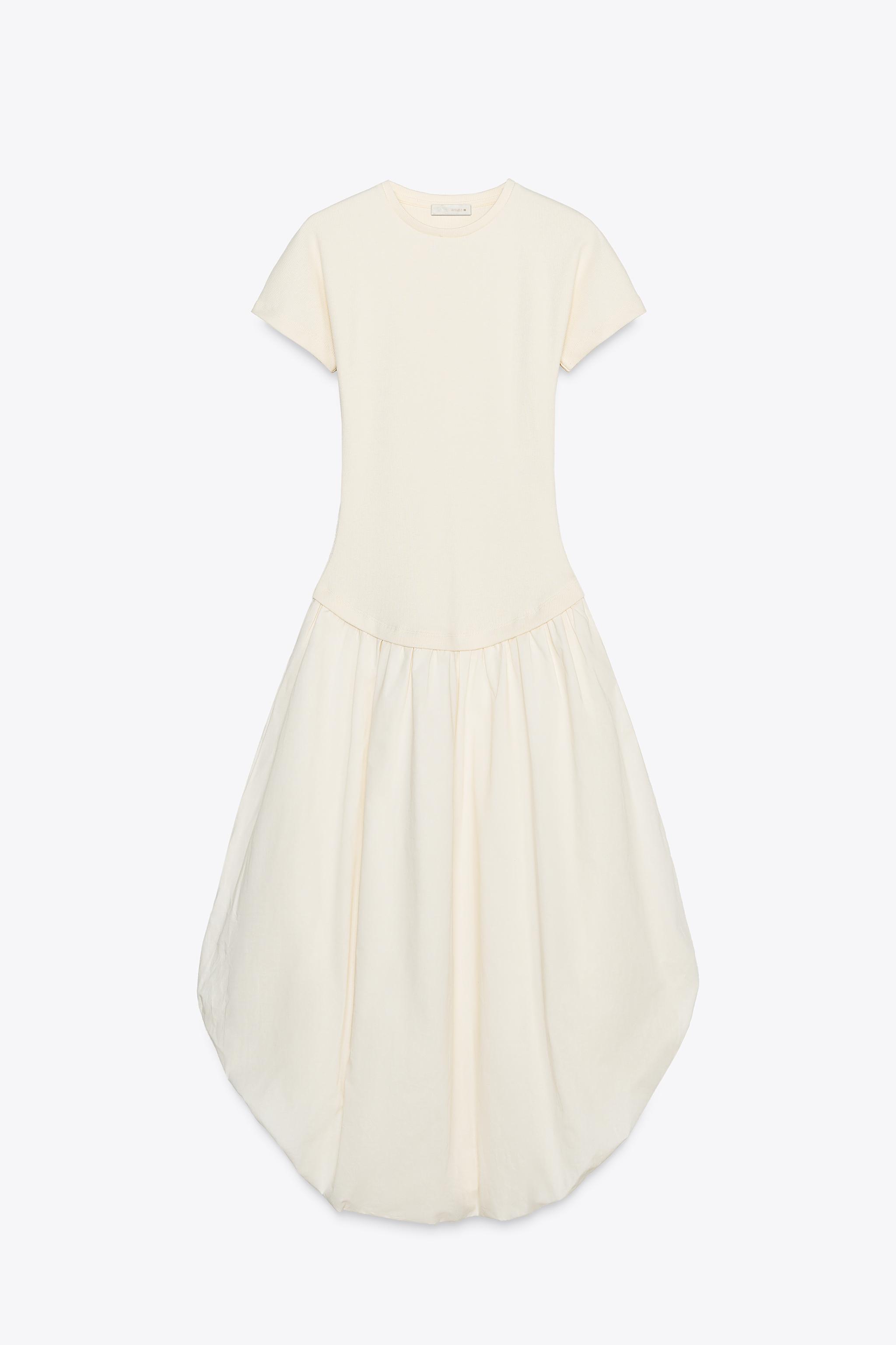 【ZARA】コンビバルーンワンピース | 4174/208/712 ZARA】コンビバルーンワンピース 4174/208/712 (ZARA/ワンピース