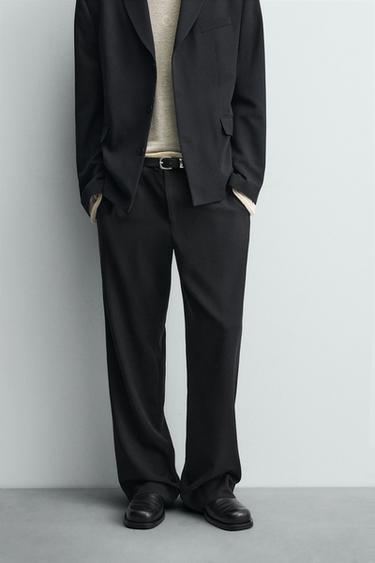 WOOL BLEND SUIT TROUSERS - Blue by Zara