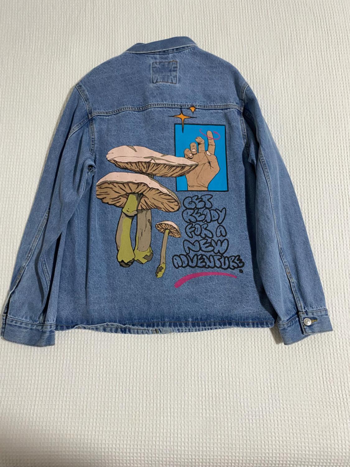 PRINTED DENIM OVERSHIRT