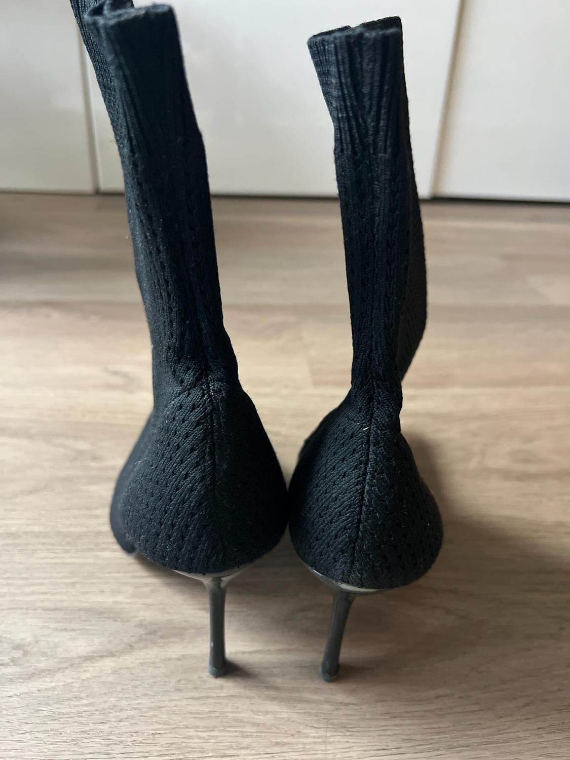 STRETCH FABRIC HIGH HEEL ANKLE BOOTS - Image 2