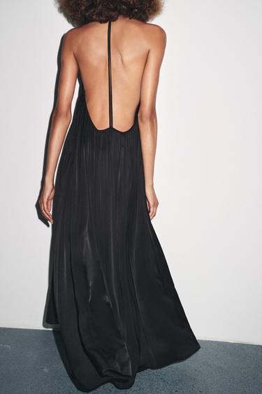 ZW COLLECTION SATIN CAMISOLE DRESS - Black by Zara - Image 2