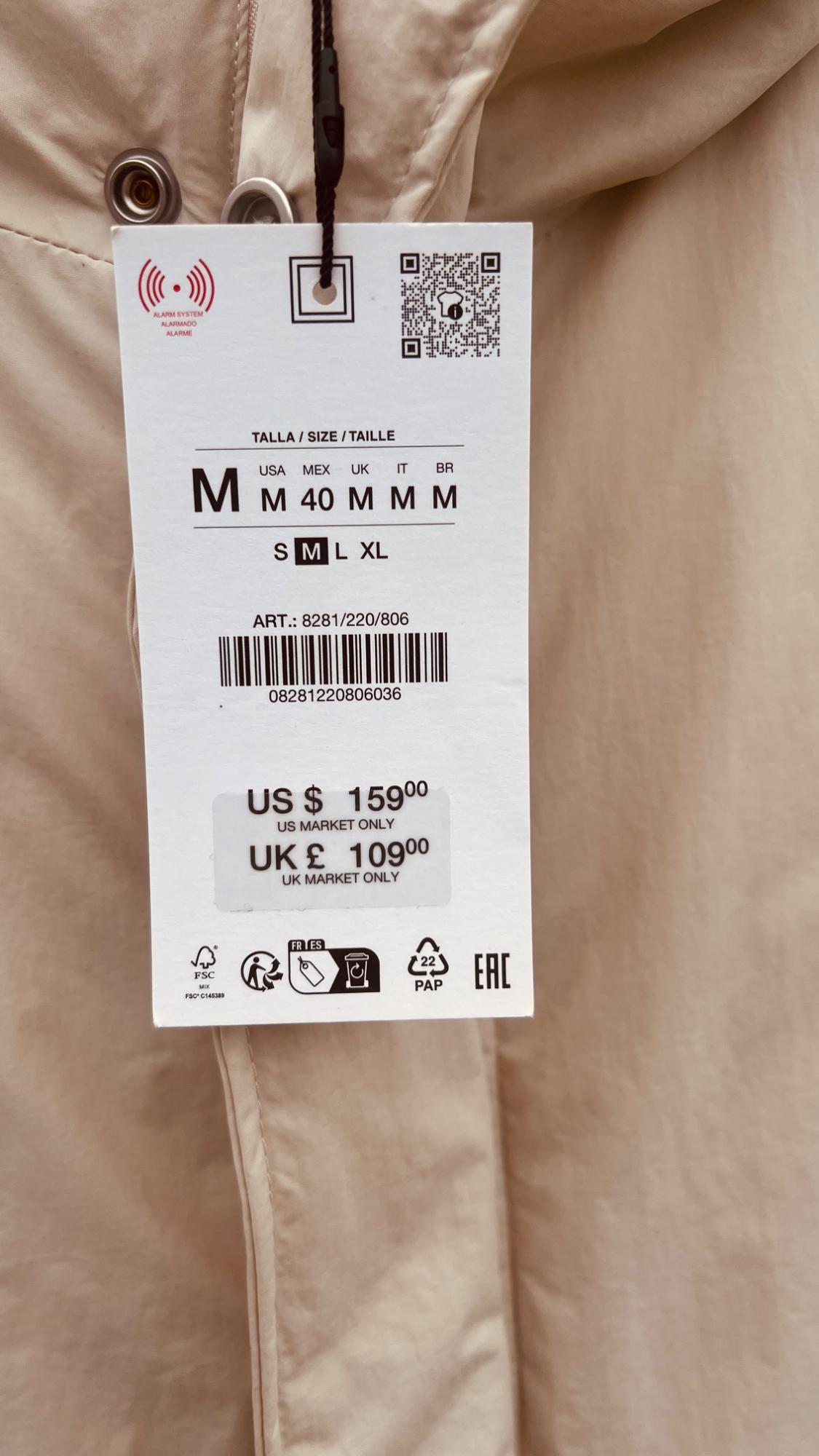 CREAM 3/4 LONG PUFFER COAT - Image 2