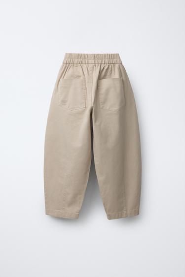 BALLOON TROUSERS WITH PLEATS - Ecru by Zara - Image 1