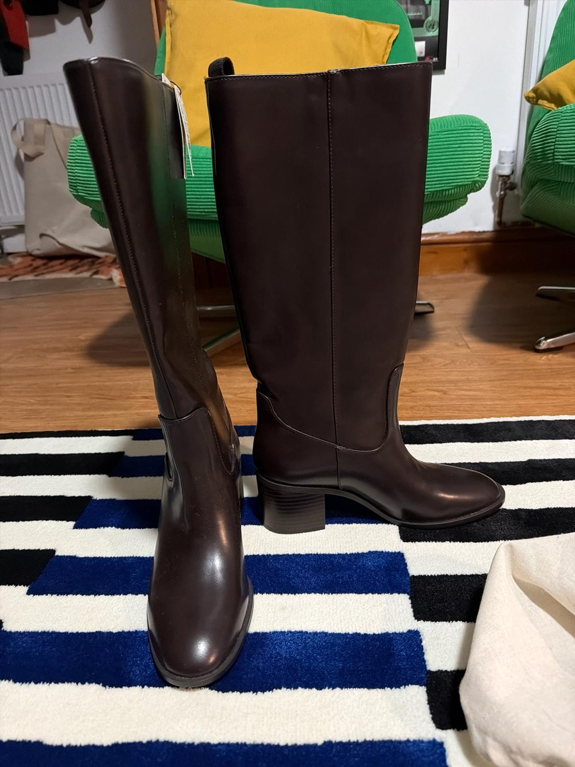 BLOCK HEEL KNEE-HIGH BOOTS - Image 3