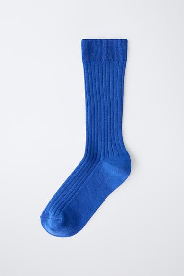 LONG RIBBED SOCKS - Bluish by Zara - Image 3