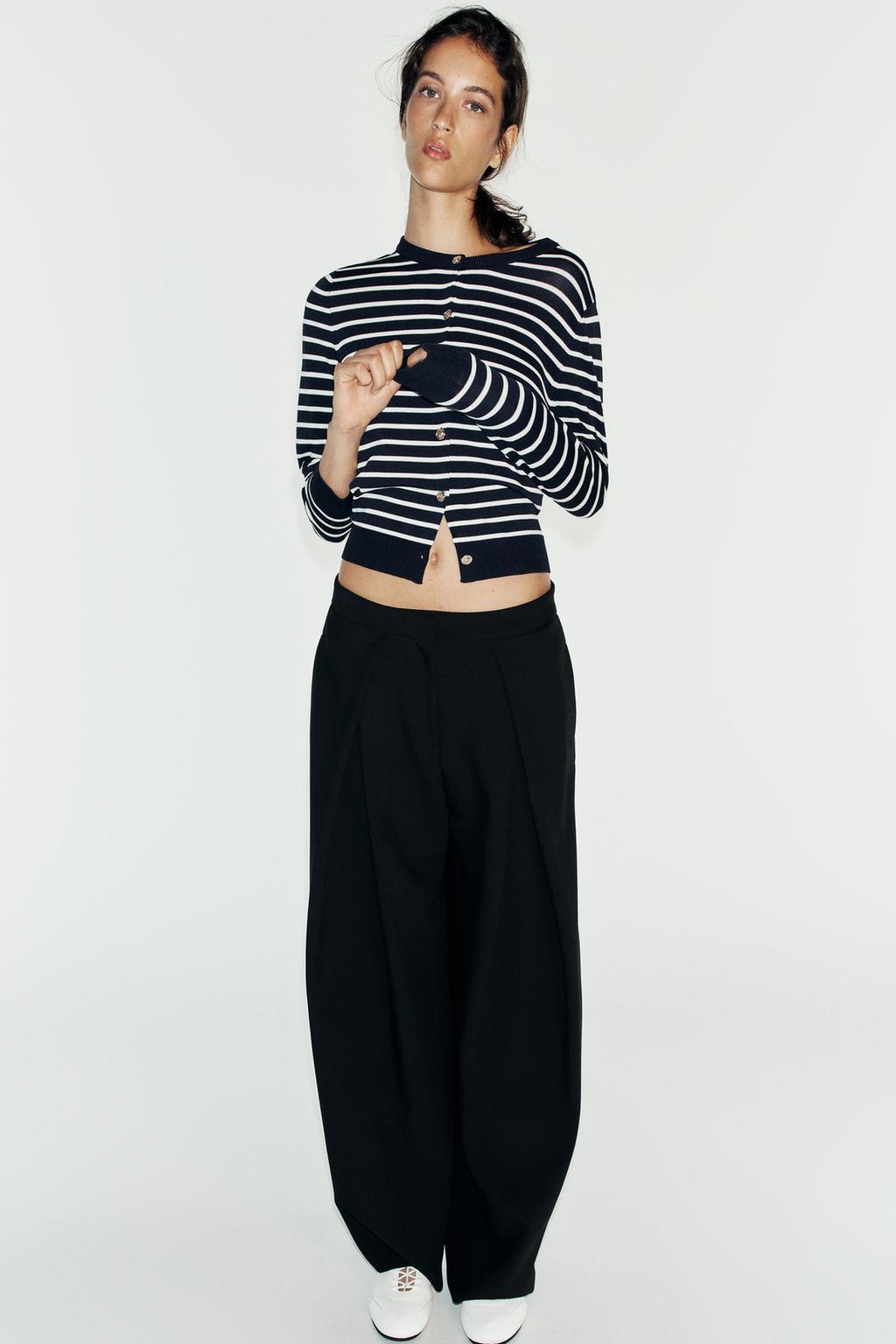 STRIPED KNIT CARDIGAN