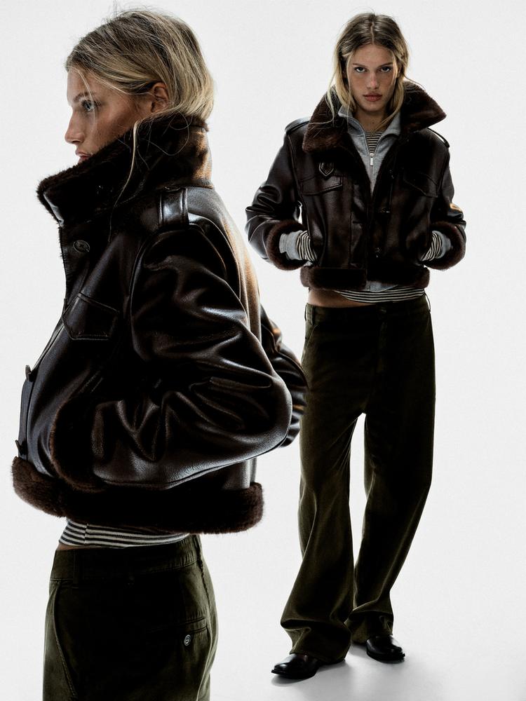 Chaqueta doble faz trabillas