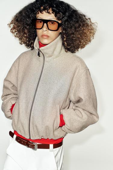 BLOUSON BOMBER SOFT - Beige de Zara - Image 1