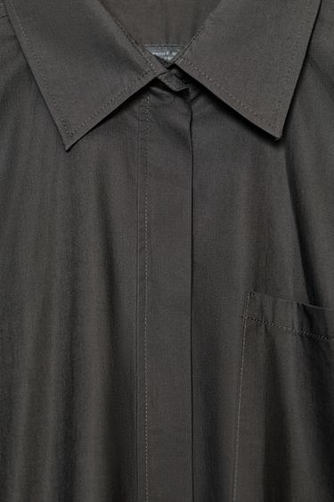 Zara ZW COLLECTION OVERSIZED SHIRT - Dark gray