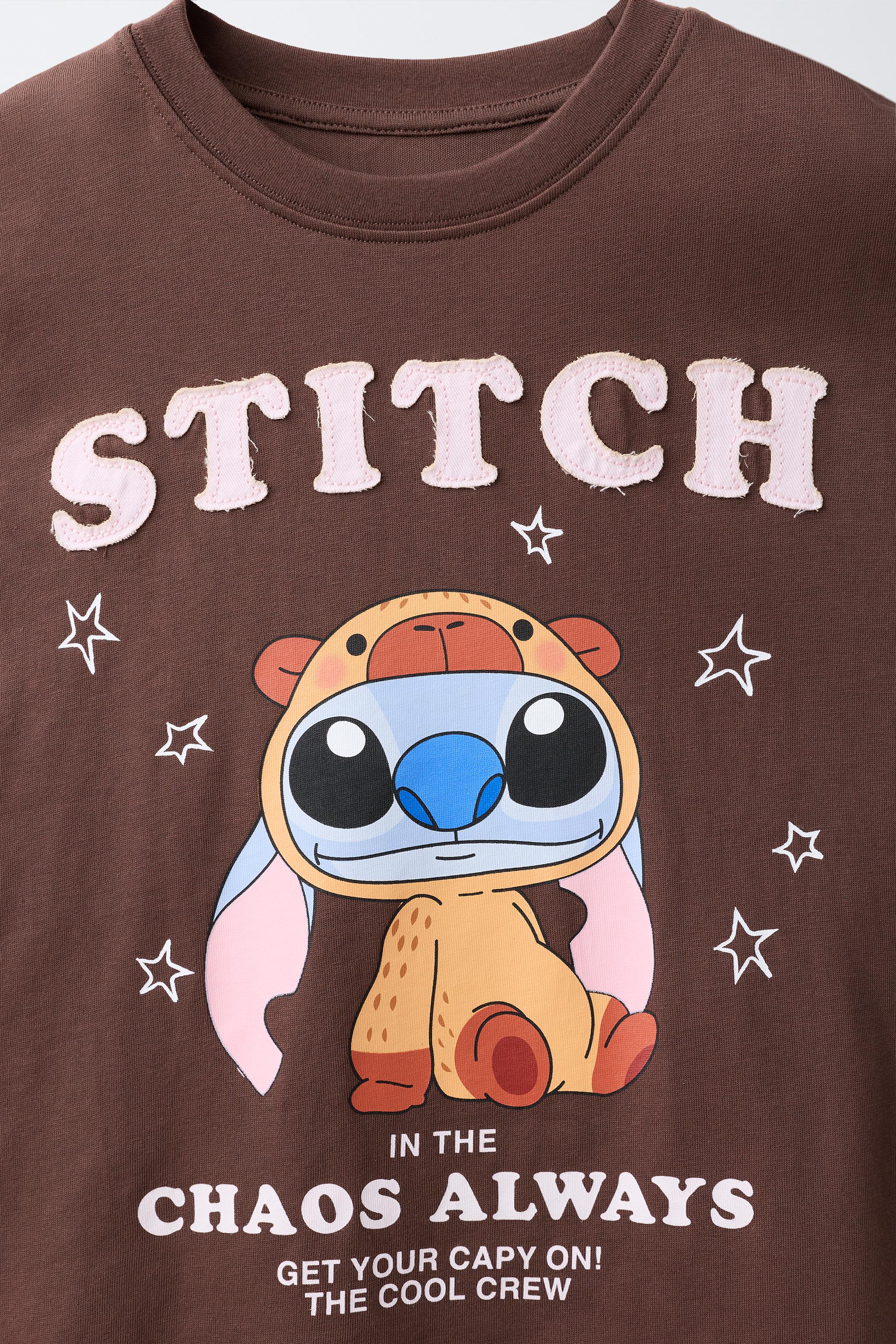 LILO & STITCH © DISNEY PRINT T-SHIRT - Brown | ZARA United States