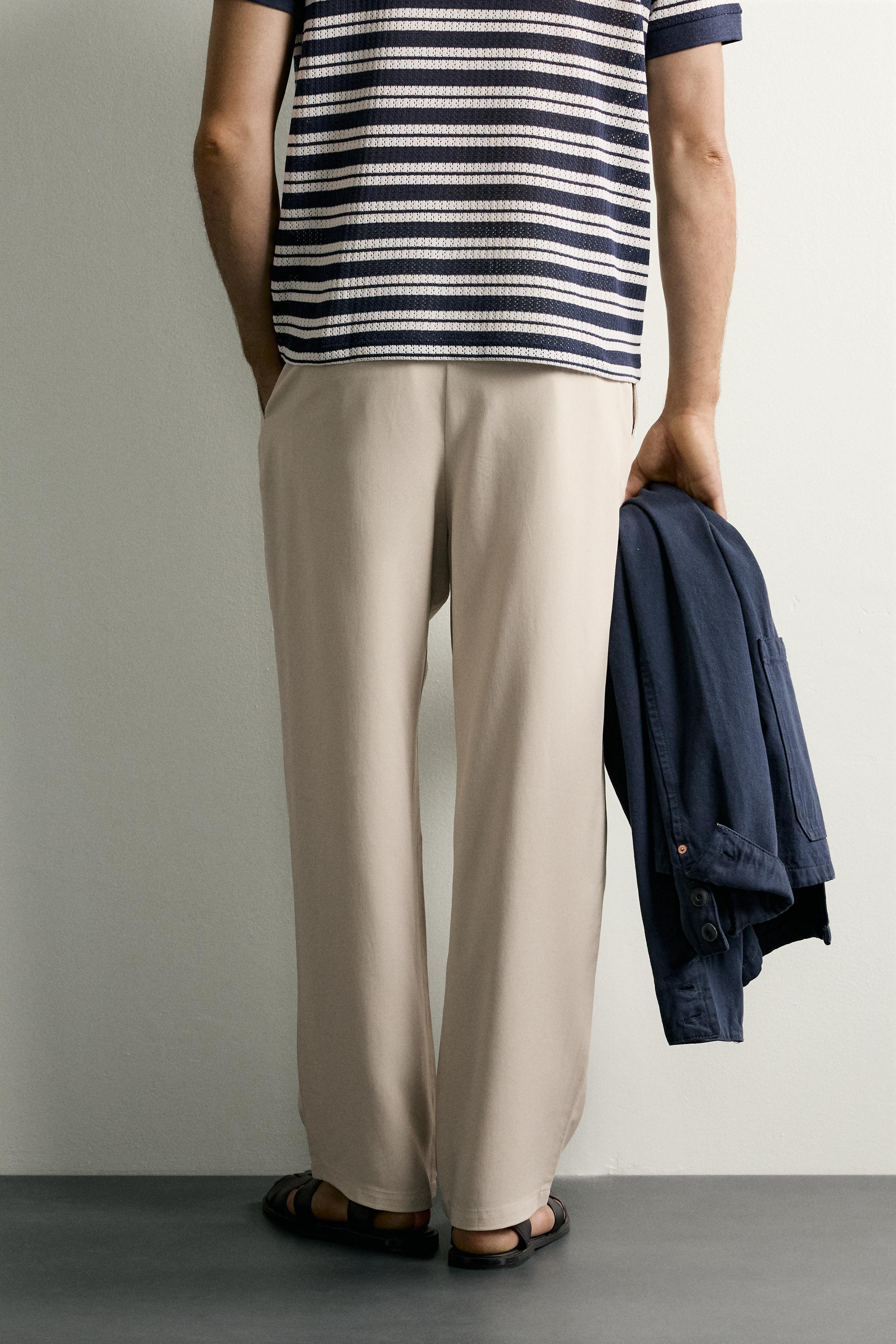 Мужские брюки Zara 100% LYOCELL RELAXED FIT PANTS — фото 3